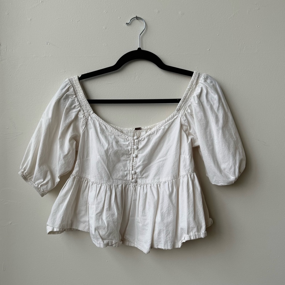 Free People romantic 100% cotton blouse